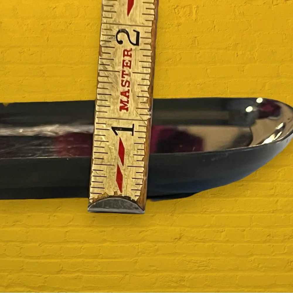 Vintage Black Tray Featuring Inlay Chickadee Birds | by Couroc Monterey - Picture 8 of 8